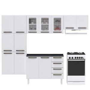 Cozinha Completa Colormaq Titanium 4 Peças em Aço 168x245x43,5cm  Branco